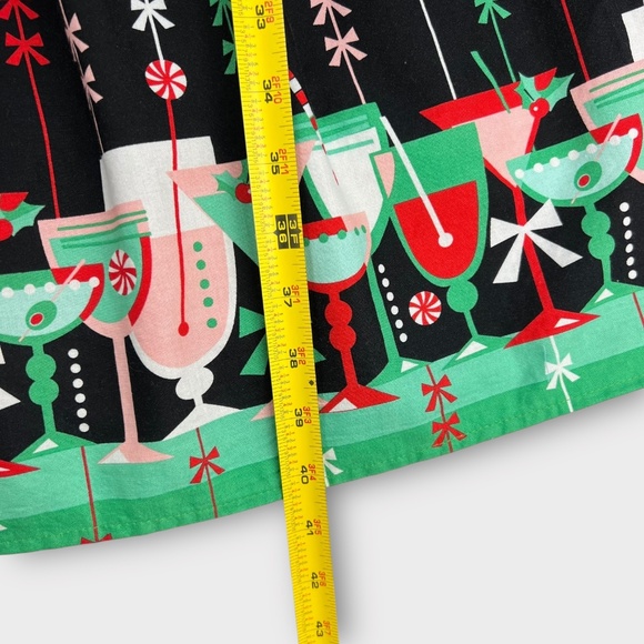 Holiday Cocktail Party Midi Dress Size 1X Christmas Fit & Flare 50s Retro Swing - Picture 13 of 13